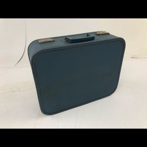 Vintage blue hard shell suitcase